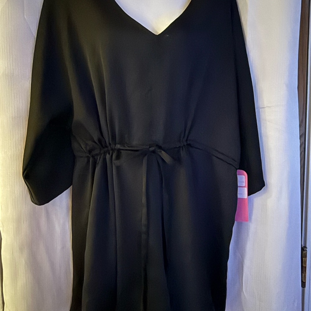 Elegant Black V-Neck Dress
